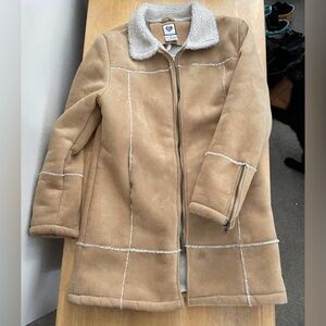 Suede and Sherling Coat